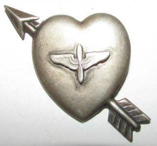 Sterling Ww2 Sweet Heart Pin United States Army Air Force Military Pin