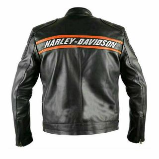 WWE Bill Goldberg Vintage Black Motorcycle Leather Jacket 3