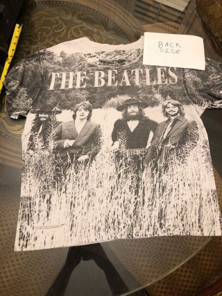 Vintage The Beatles Full Print t shirt Large 2