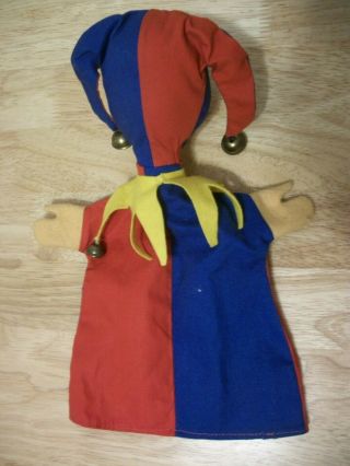Vintage Kersa Germany JESTER HAND PUPPET Ponchinello? Metal Tag Glass? Eyes 2