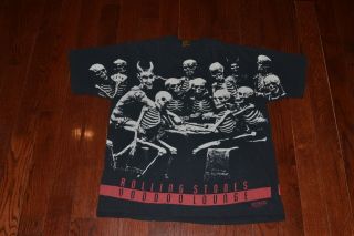 Vintage 94/94 Rolling Stones " Voodoo Lounge " Rock Concert Shirt All Over Print