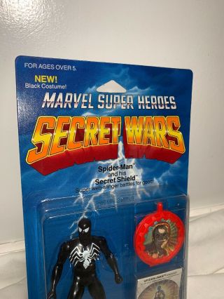 Vintage 1984 Mattel Marvel Secret Wars Black Spider - Man CLEAR BUBBLE 4