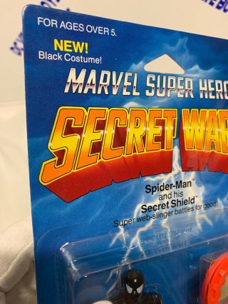 Vintage 1984 Mattel Marvel Secret Wars Black Spider - Man CLEAR BUBBLE 8