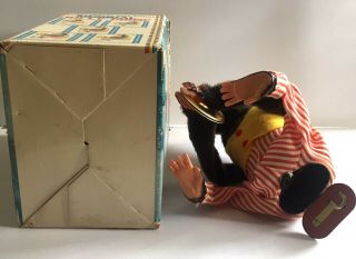 Vintage Daishin Musical Jolly Chimp Monkey With Box Mostly 7