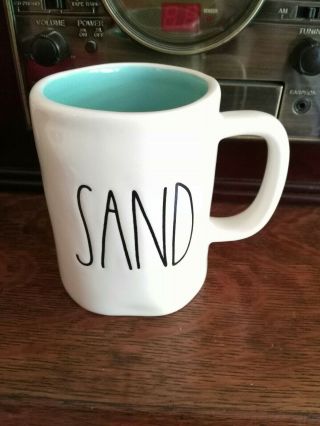 Vintage Rae Dunn Surf/sand Double Sided M Stamp March 2016 Mug ❤️