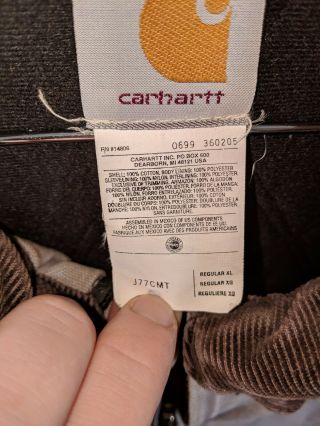 Carhartt Aztec Southwestern Jacket Duckcloth SzXL Grey Gray Workwear J77CMT vtg 3