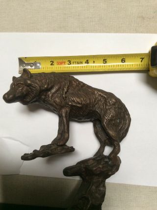 Vintage Bronze Wolf Sculpture 8