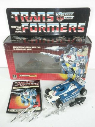 Transformers G1 Generation 1 Autobot Mirage Vintage Hasbro Jh