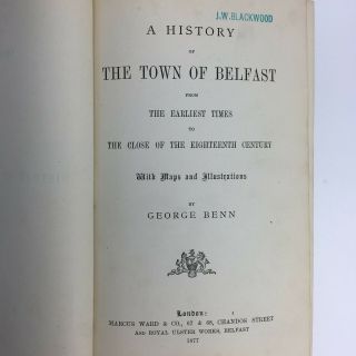 HISTORY OF BELFAST By George Benn 1877 Vintage Marcus Ward & Co HB SU06000410 5