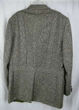 Vintage Cricketeer Tweed Wool NORFOLK Belted Hunting Coat Jacket Sz 42R 3