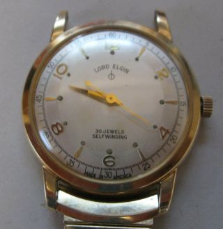 Vintage Lord Elgin 30 Jewels Self Winding American Made Thin Thin