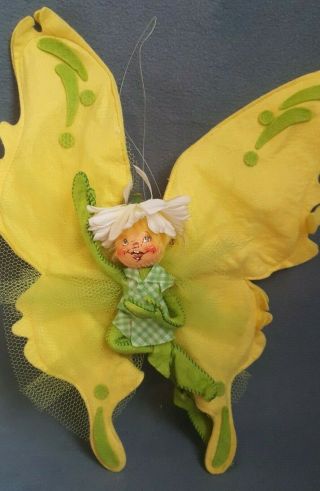 Annalee 10 " Elf With 18 " Butterfly G610 - 81 Vintage Doll Collectible 1981 - 1982