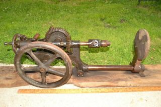 Antique Buffalo Forge No.  61 Mechanical Post Drill Press Hand Crank Cast Iron