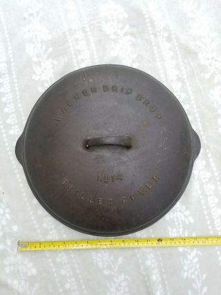 Vintage Wagner Ware Sydney No.  14 1037 Drip Drop Lid Cover Cast Iron Skillet 5