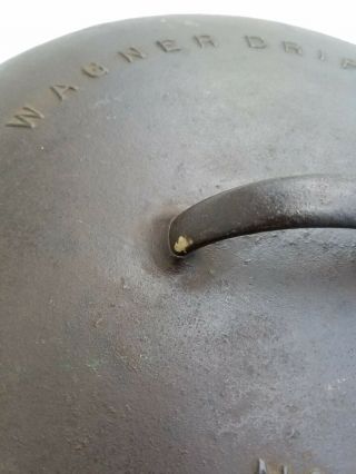 Vintage Wagner Ware Sydney No.  14 1037 Drip Drop Lid Cover Cast Iron Skillet 7