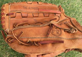 Wilson The A2002 Vintage Baseball Glove Usa L/h Relaced