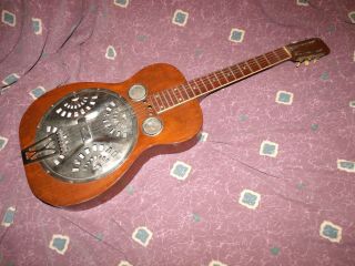 Vintage 1929 Dobro Model 55 Standard Round Neck Resonator Guitar S/n1?94 Repaint