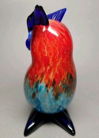 RARE Signed FRANCO MORETTI MURANO Vintage Art Glass OWL w/ Gold Fleck Millefiori 2