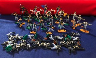Vintage Timpo Toy Soldiers - Cavalry And Rare Confederate Troops