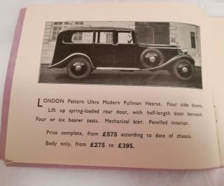 Rolls Royce Daimler Hearse Coachbuilders Brochure 1920s EXTREMELY RARE 2