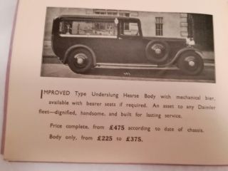 Rolls Royce Daimler Hearse Coachbuilders Brochure 1920s EXTREMELY RARE 4