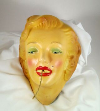 Antique,  vintage,  chalkware Marilyn Monroe String Holder - RARE 2