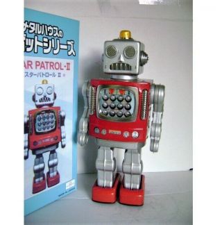 RARE STAR PATROL II ROBOT METAL HOUSE JAPAN MIB 2