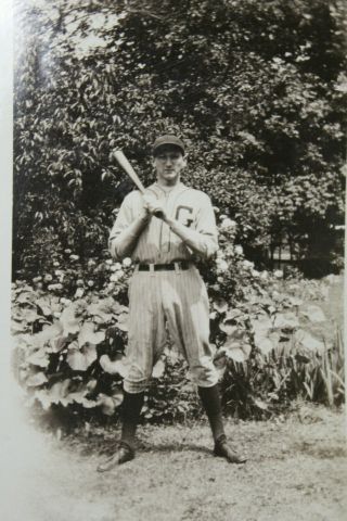 WW2 U.  S.  Army Soldier in His Uniform & 1930s Baseball Uniform Photo Set 2