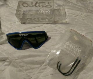 Vintage Oakley Factory Pilot Eyeshade Razor Sunglasses,  Safety Lens,  Bows