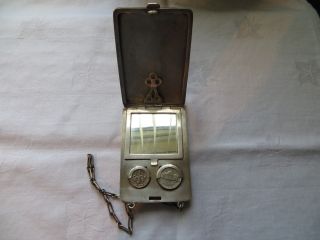 Very Rare American Solid Silver Compact,  Coin Holder And Card Case C1900 120.  8g