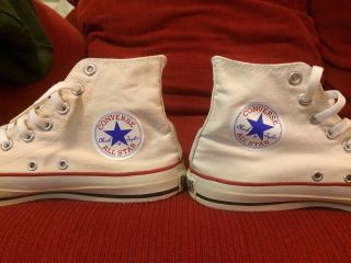 Vintage Authentic Made in USA Converse All Star Chuck Taylor Sz 7.  5 8 hi top VTG 6