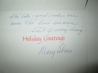Disney Mary Blair Signed Holiday Greeting Cel Animation Card Rare