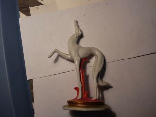 Vintage Greyhound Dog Figurine By Roloff - 5 1/4 Inches