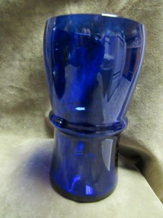 Vintage 1930 ' s Louie Glass Co Cobalt Blue Water Pitcher and 6 Tumblers Matching 3