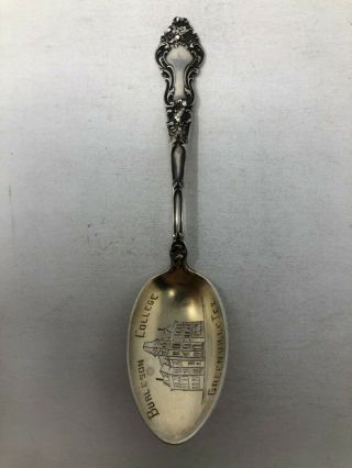 Watson Sterling Silver Souvenir Spoon Burleson College Greenville Texas