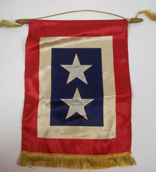 Vintage Sons Son In Service 2 Blue Star Window Flag Banner Army Navy Homefront