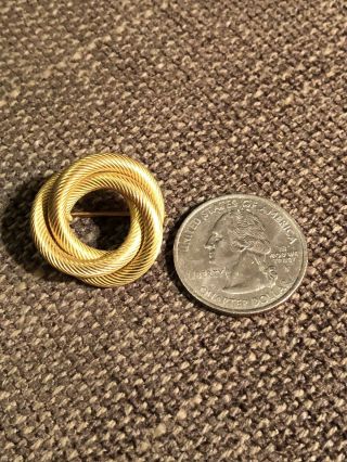 Tiffany & Co.  18k Gold Interlocking Circles Pin Vintage