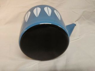 Vintage Cathrineholm Norway Blue Lotus Enamel Tea Kettle Midcentury. 4