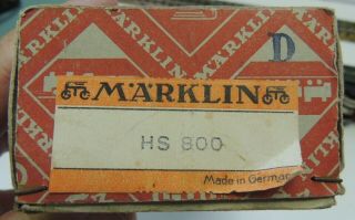 VINTAGE MARKLIN HO HS 800 LOCOMOTIVE W/BOX FOR REPAIR 6