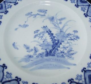 ANTIQUE CHINESE PORCELAIN BLUE AND WHITE HAND PAINTED PLATE KANGXI QIANLONG OR 3