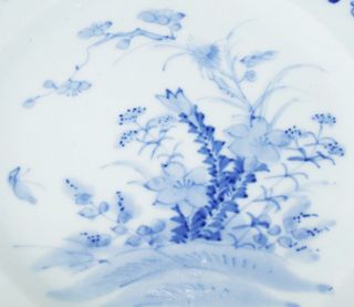 ANTIQUE CHINESE PORCELAIN BLUE AND WHITE HAND PAINTED PLATE KANGXI QIANLONG OR 4