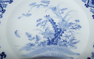 ANTIQUE CHINESE PORCELAIN BLUE AND WHITE HAND PAINTED PLATE KANGXI QIANLONG OR 5