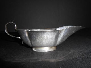 1915 ANTIQUE GORHAM STERLING SILVER SAUCE GRAVY BOAT & UNDER PLATE 2 PC SET 7