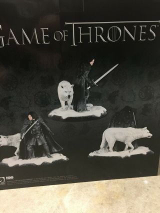 Game of Thrones - Jon Snow and Ghost Statue - Rare Limited Edition Collectible 2