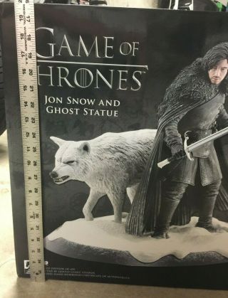 Game of Thrones - Jon Snow and Ghost Statue - Rare Limited Edition Collectible 3