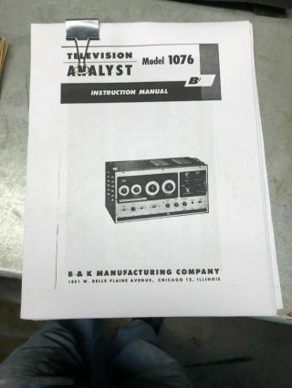 Vintage B&K Model 1076 Television Analyst TV Test & Service Equipment 4