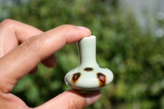 Chinese Porcelain Hand Painted Plain Colour With Pattern Miniature Vase