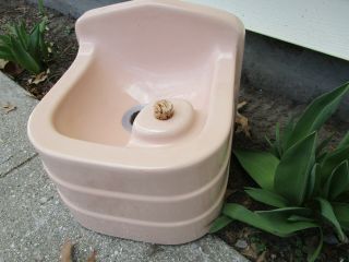 Vtg Halsey Taylor Porcelain School Drinking Fountain Peach/pink Garden Planter