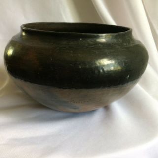 Antique Vintage Xl San Juan Pueblo Signed Maria Pottery 9.  75 " Pot Bowl Lovely