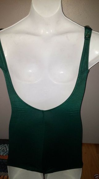 Vtg 60 ' s Rockabilly Pin Up Emerald Green Boy Shorts Cone Bra Swim Bathing Suit 7